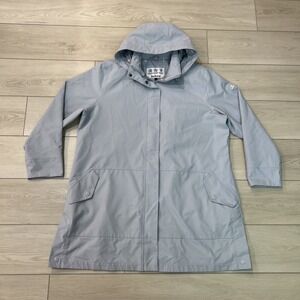 Barbour Light Blue Hooded Rain Coat